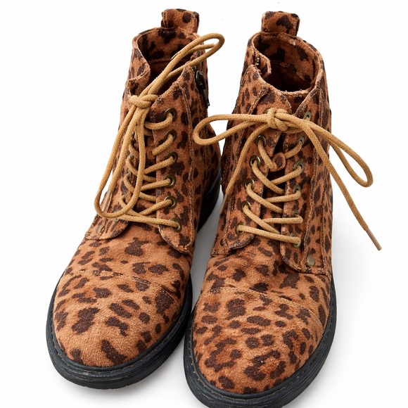 Billabong Shoes - Billabong Leopard Print Lace and Zip Booties
